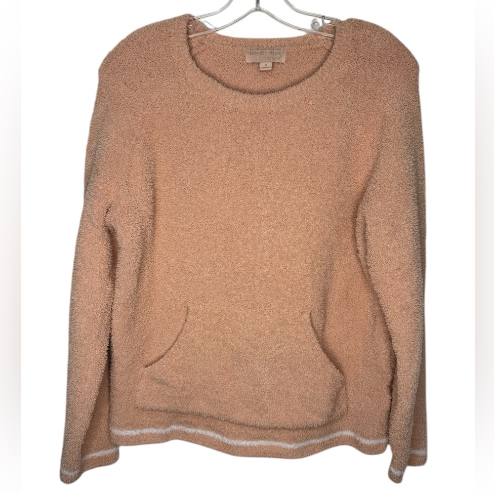 Barefoot Dreams CozyChic Pullover Sweater – Blush Pink (Small)